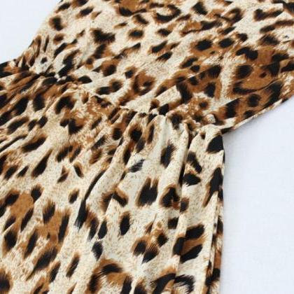 Style Fashion Leopard Print Dress Leopard Dress..