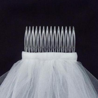White/ivory Bridal Accessories Wedding Veil Comb..
