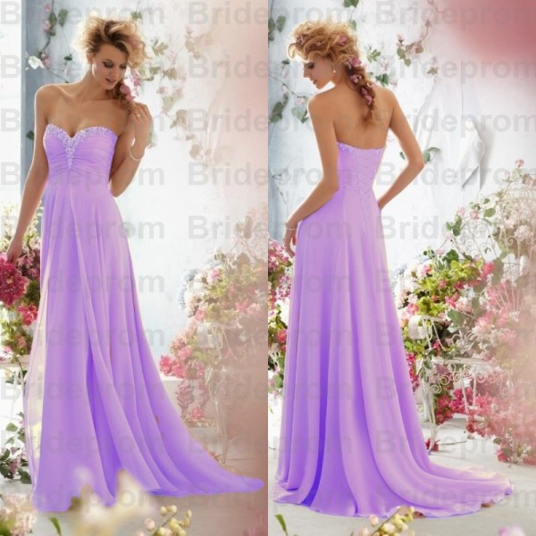 Strapless Sweetheart Ruched Beaded A-line Long Prom Dress, Evening Dress