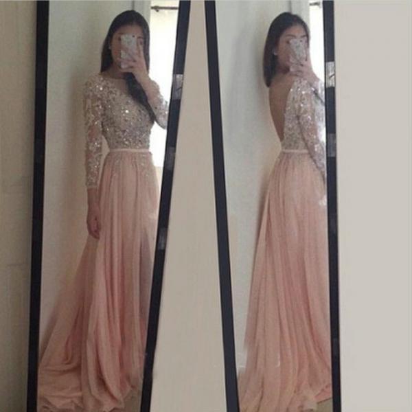 Pink Sparkle Sequins Prom Dresses Formal Evening Gowns      fg3161